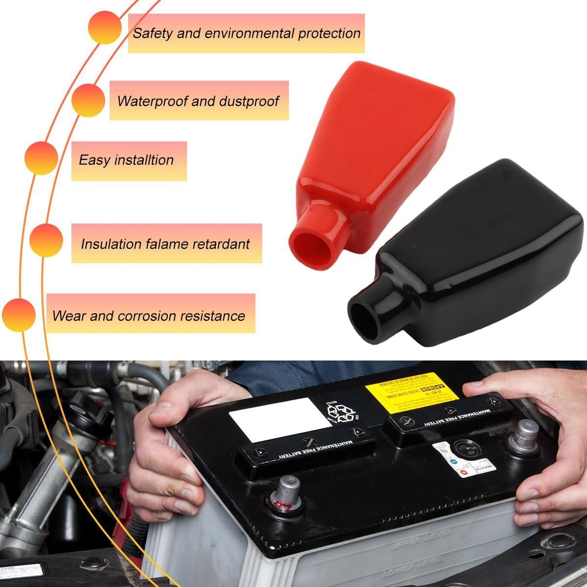 Cubierta de Terminal de Batería Ohleats 2 PCS Aislante PVC