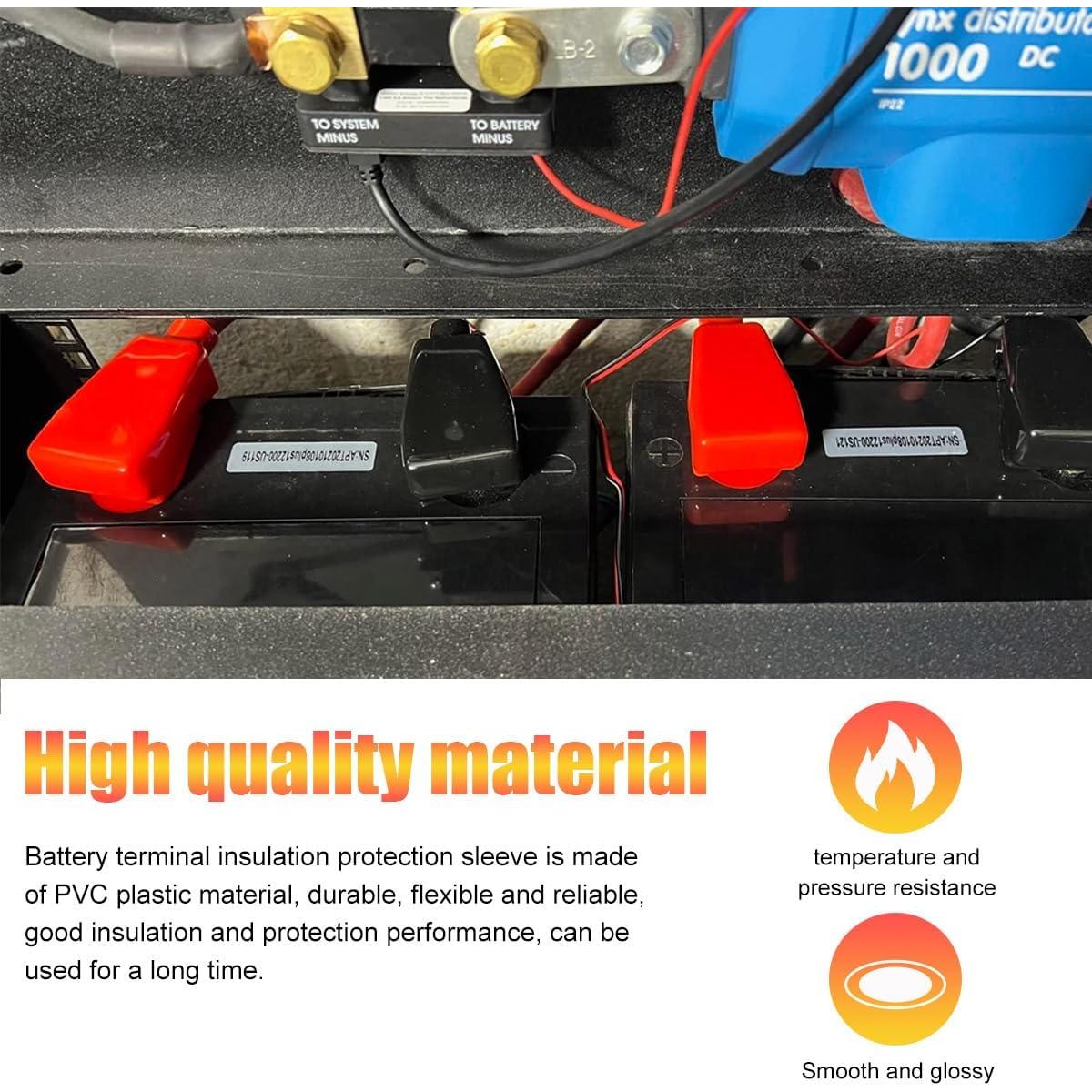 Cubierta de Terminal de Batería Ohleats 2 PCS Aislante PVC