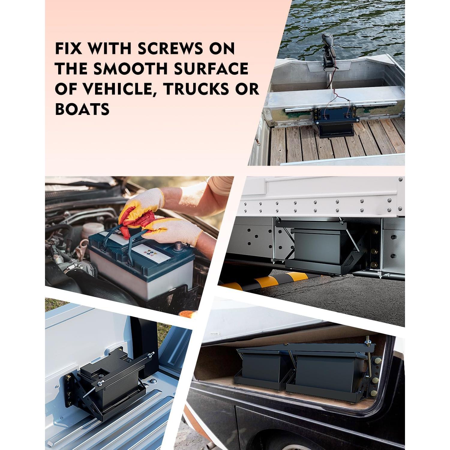 Bandeja de Montaje de Batería Lupar Ajustable 27x17.9x19.1 cm