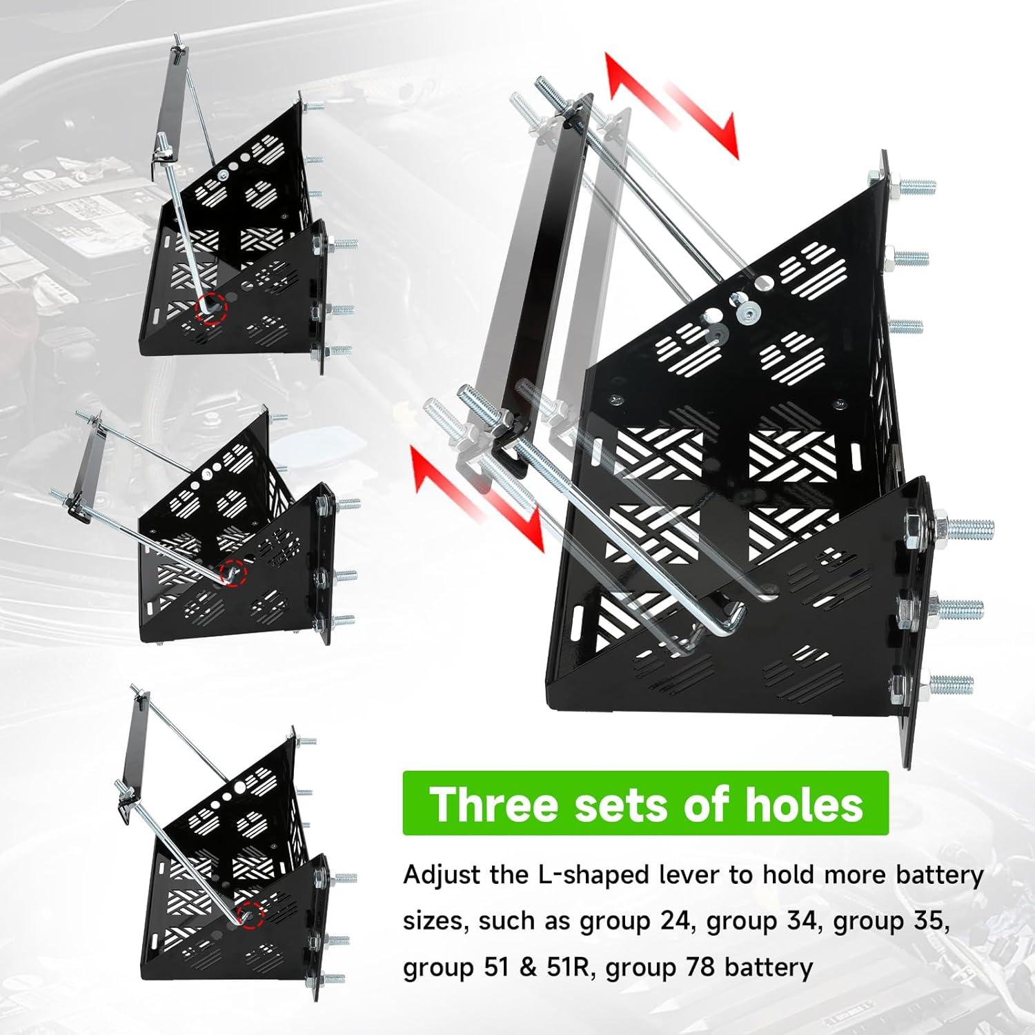 Bandeja de Montaje de Batería Universal XIKOBY Negra 2.47kg