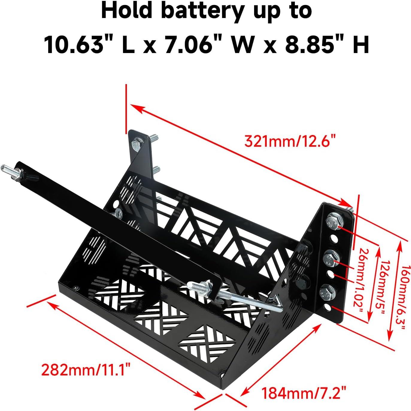 Bandeja de Montaje de Batería Universal XIKOBY Negra 2.47kg