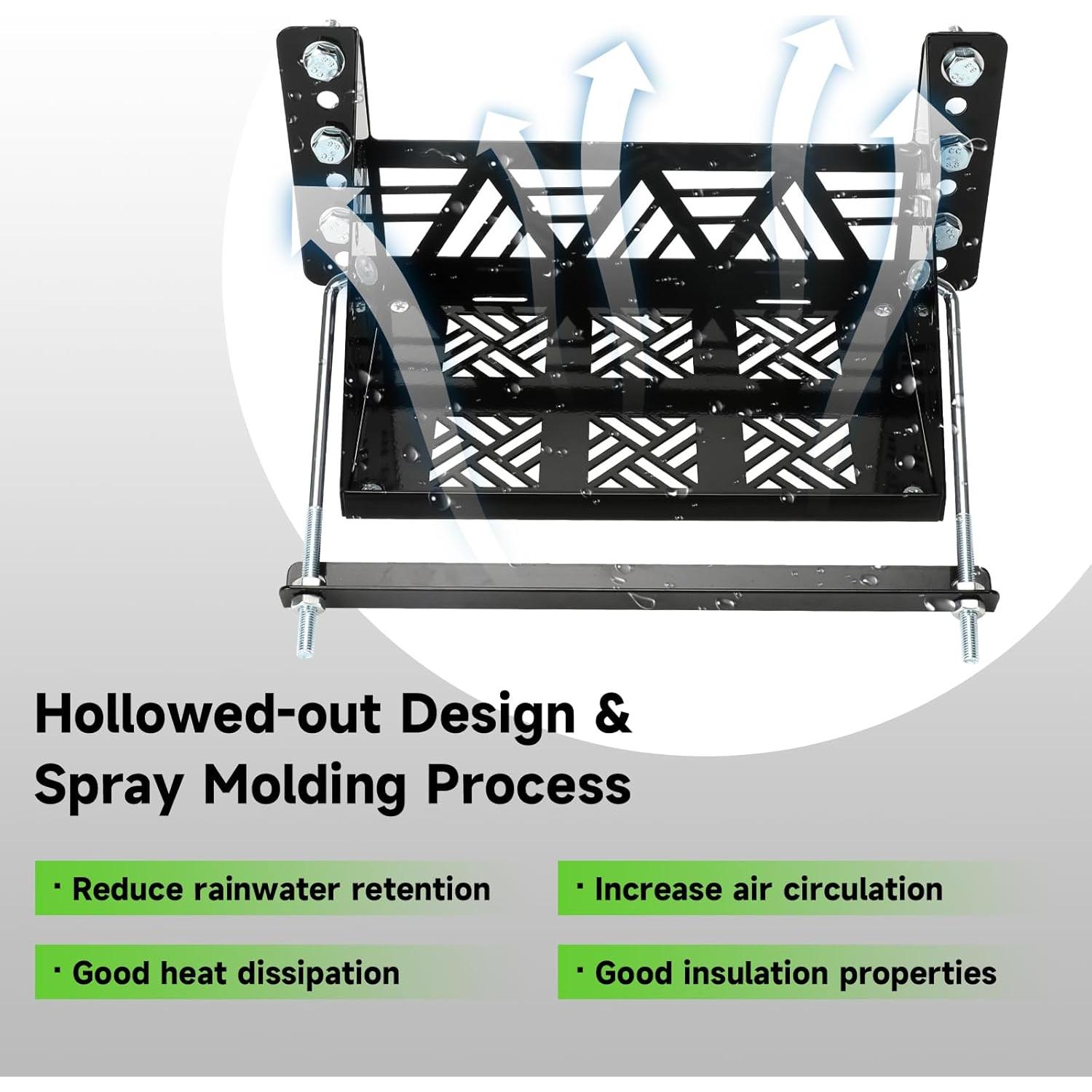 Bandeja de Montaje de Batería Universal XIKOBY Negra 2.47kg