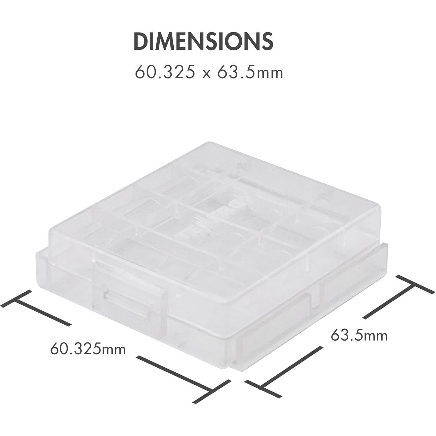 Caja de Almacenamiento Plástica Tenergy para Baterías AA/AAA - 10 Paquete
