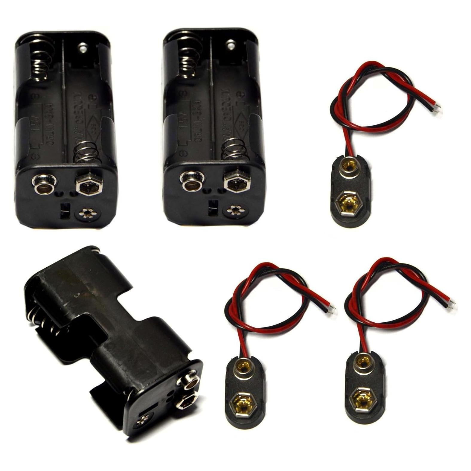 Soporte de Batería AA LAMPVPATH 4 Ranuras 3 Pcs 6V