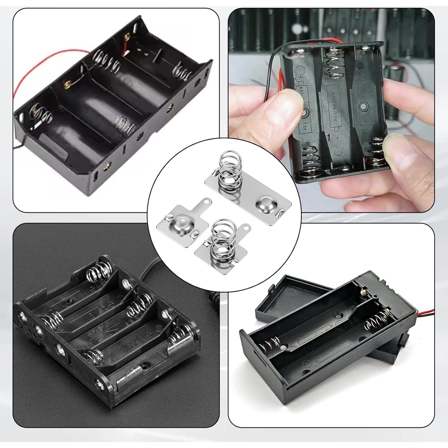 10 Pares Resortes de Batería AA Alrhso 12x11mm 12x28mm