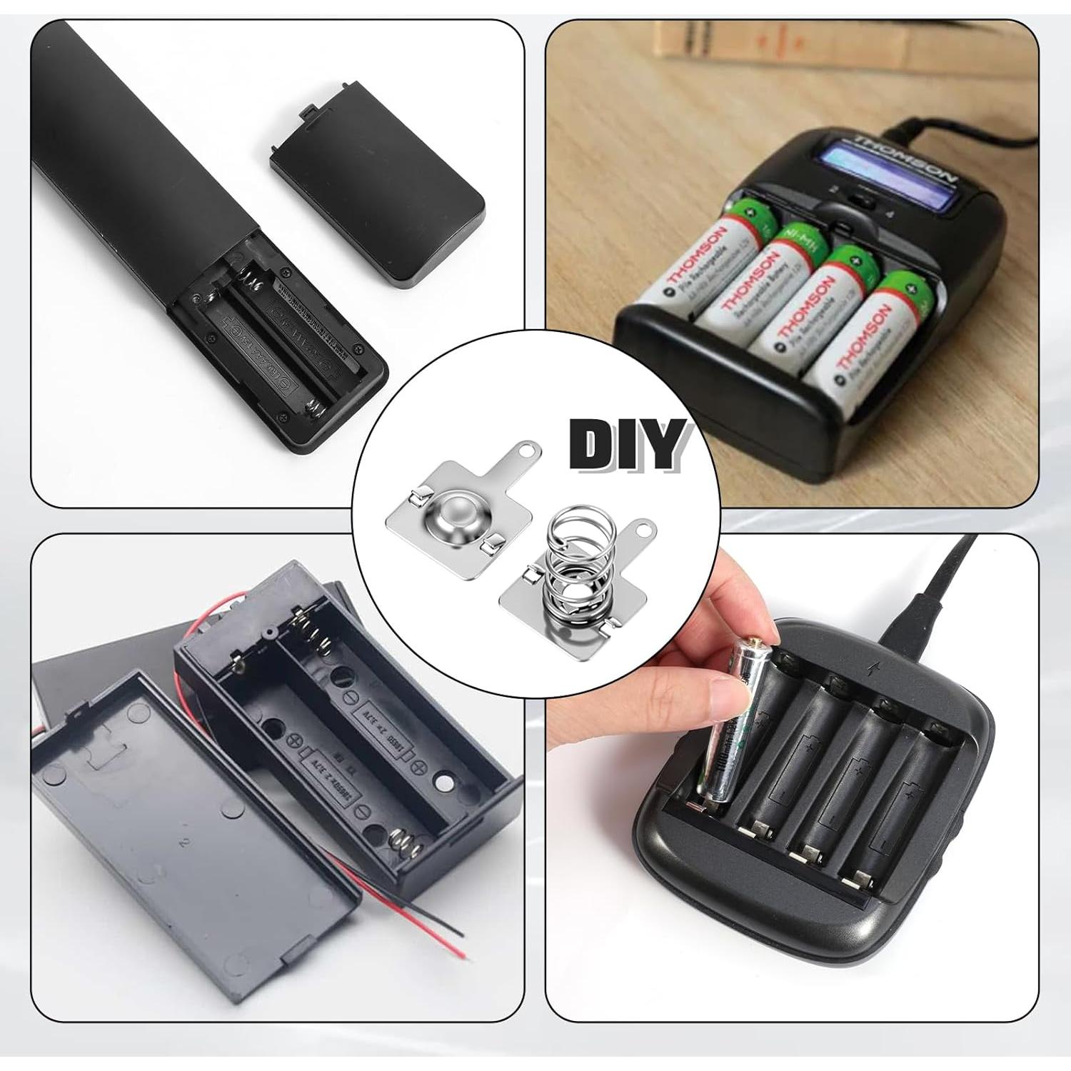 10 Pares Resortes de Batería AA Alrhso 12x11mm 12x28mm