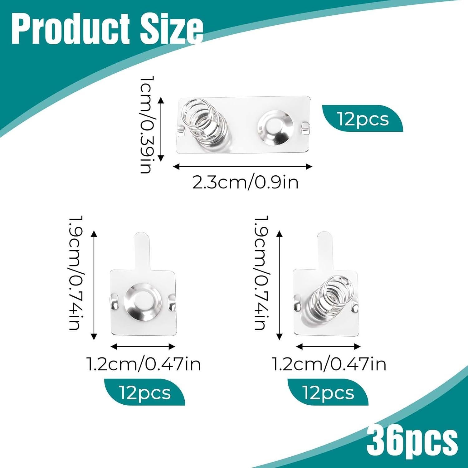 12 Pares Resortes de Batería AA Metal FdcLixuvol 19x12mm 23x10mm