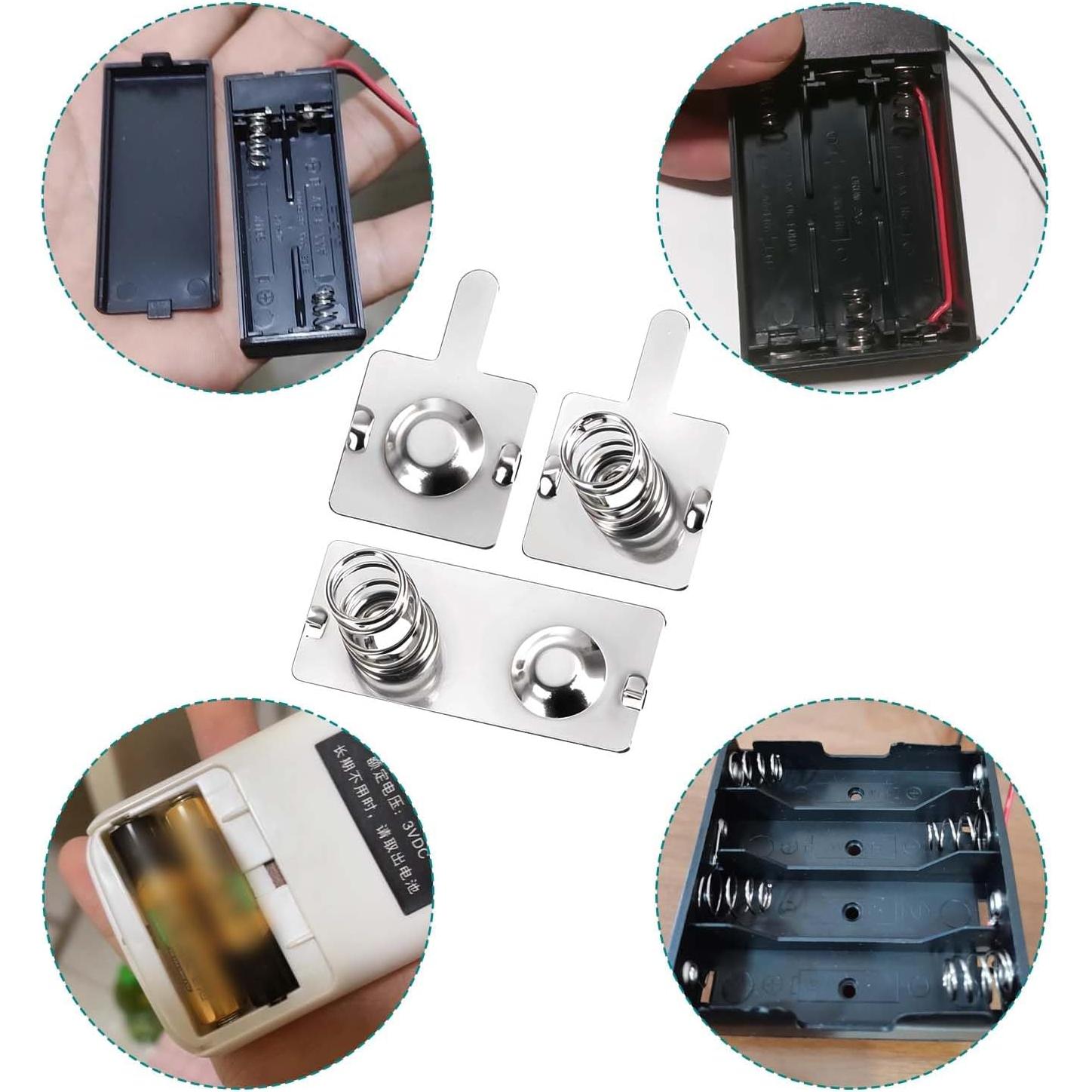 12 Pares Resortes de Batería AA Metal FdcLixuvol 19x12mm 23x10mm