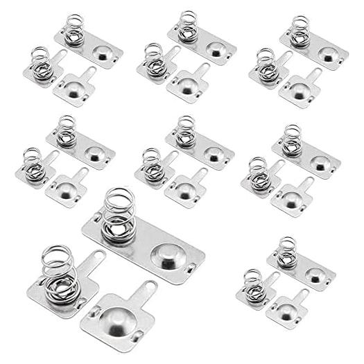 Resortes de Batería Cutelec 12 Pares Niquelados AA 12x12mm 12x26.5mm