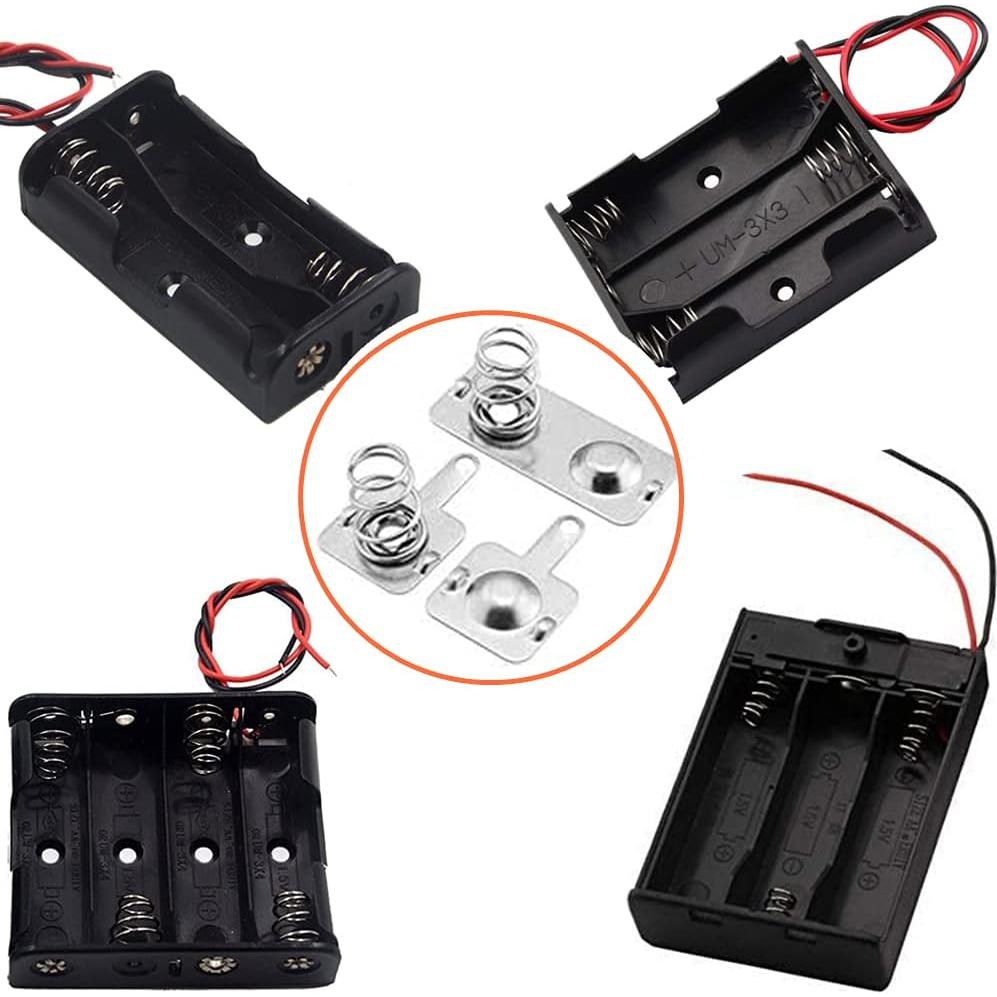 Resortes de Batería Cutelec 12 Pares Niquelados AA 12x12mm 12x26.5mm