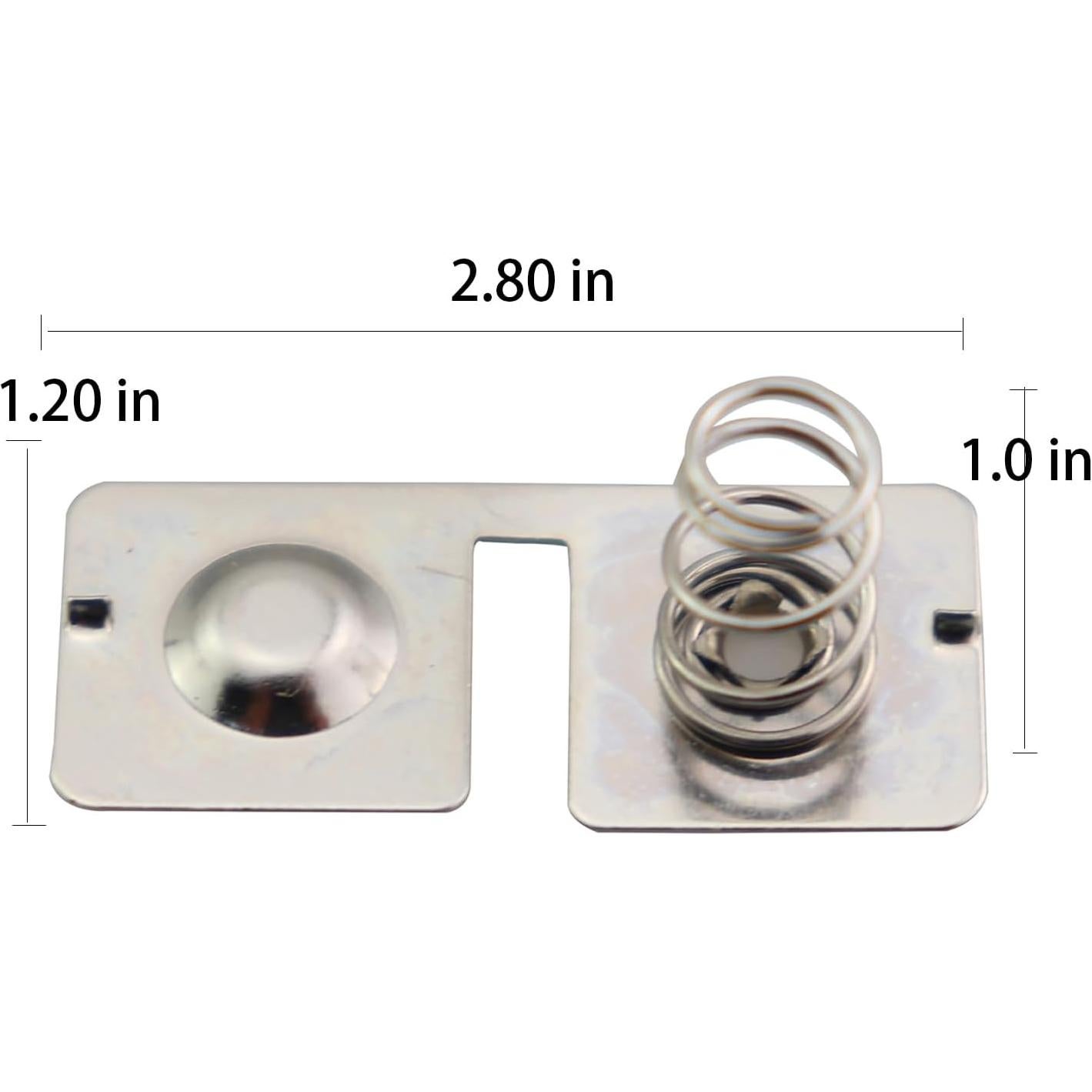 10 Resortes de Conversión para Batería AA ZHYOHEN 29x11mm