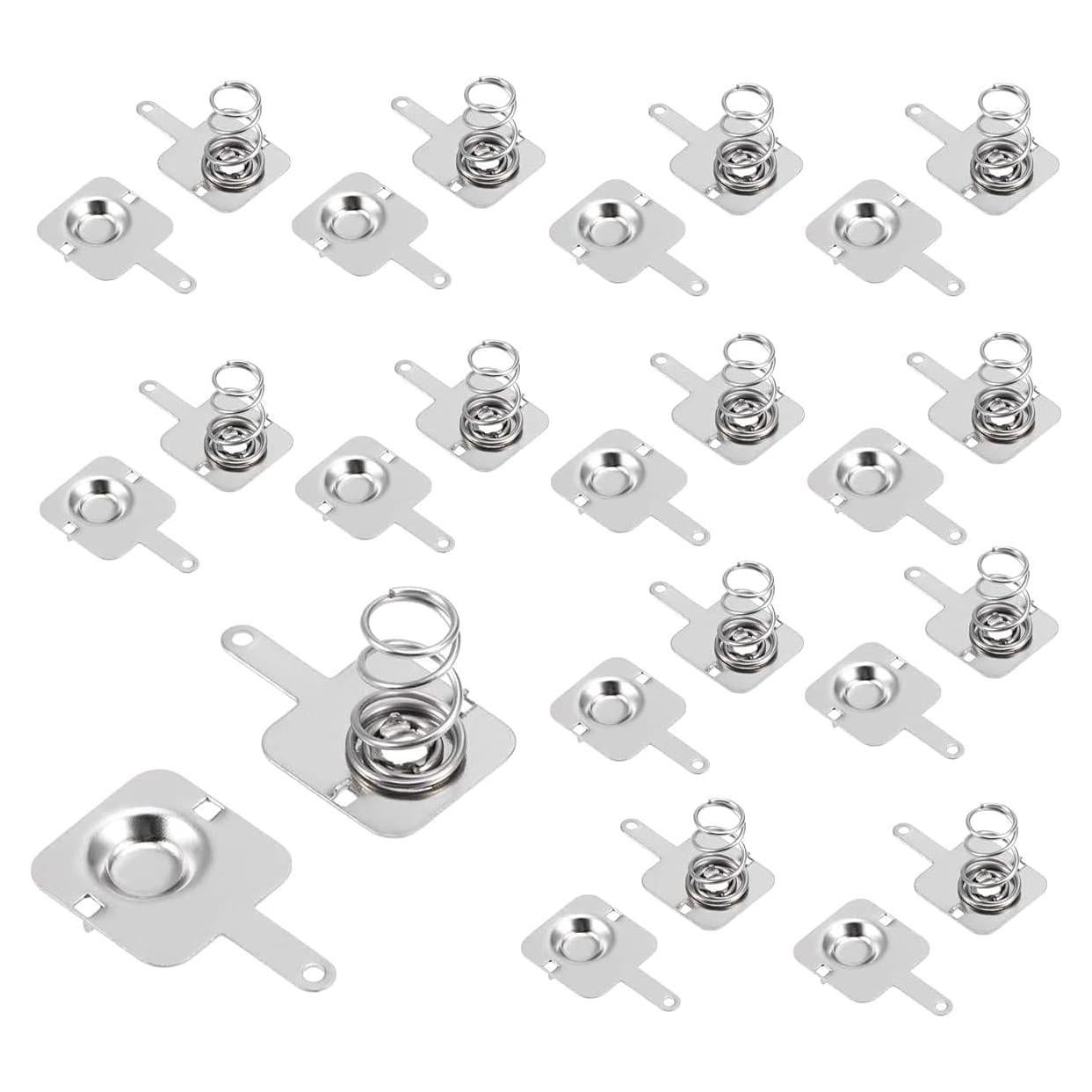 Resortes de Batería Cutelec 20 Pares Niquelados AA 12x12mm