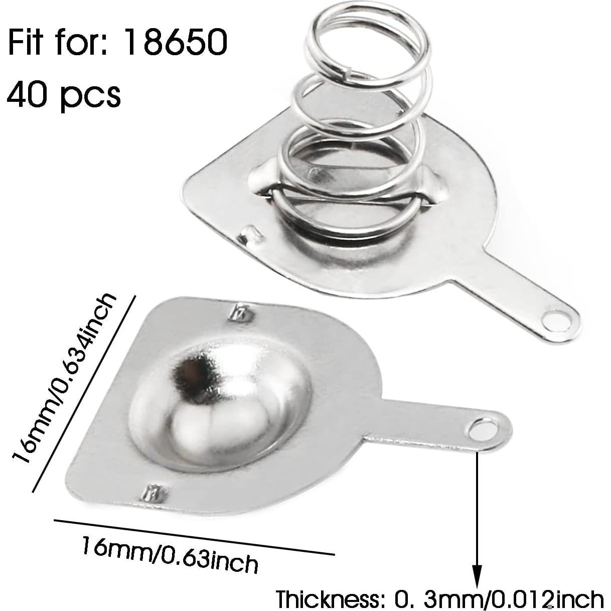Placas de Conversión de Batería 18650 MEETOOT 40 Pcs 16x16mm