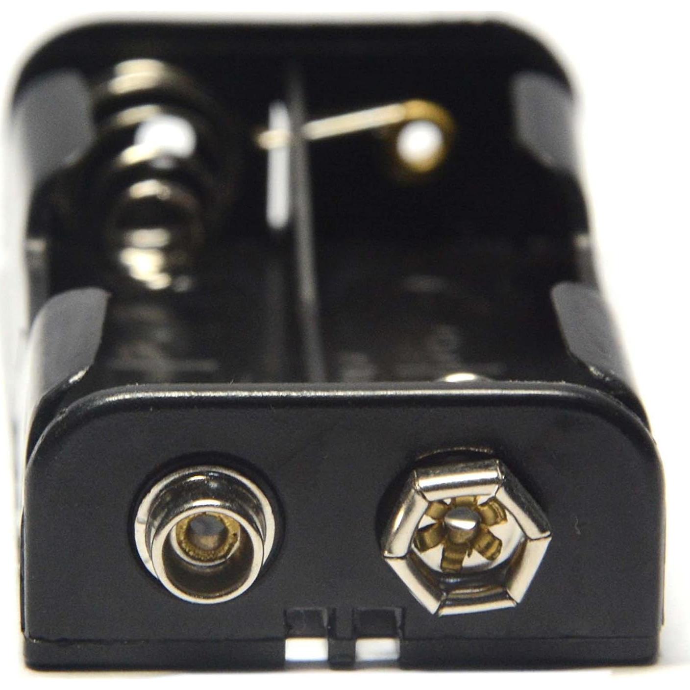 Soporte de Batería AA 2x1.5V LAMPVPATH + Conectores 9V