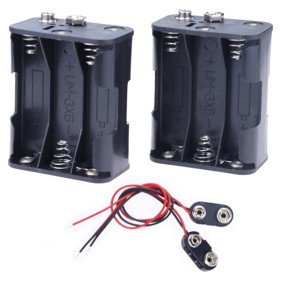 Soporte de Batería AA Hilitchi 6 Celdas con Conector Tipo T