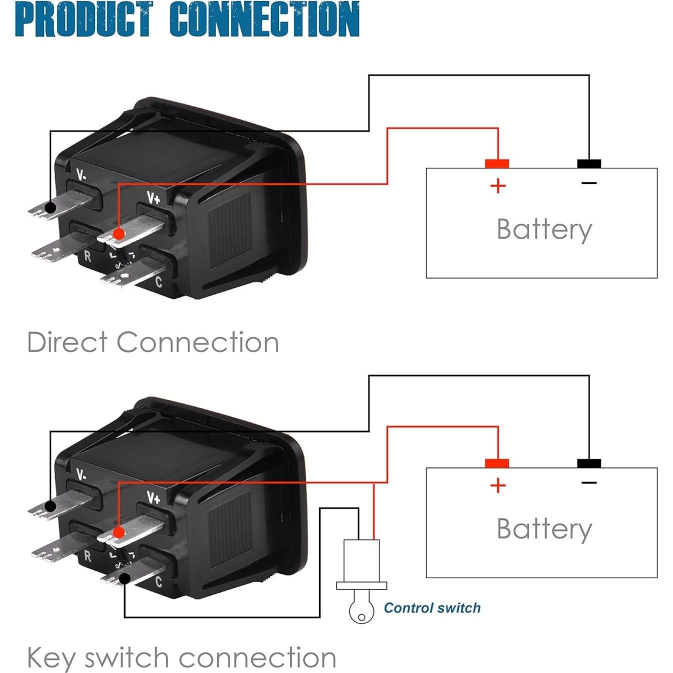 Medidor de Capacidad de Batería LED Runleader RL-BI018 12V-24V