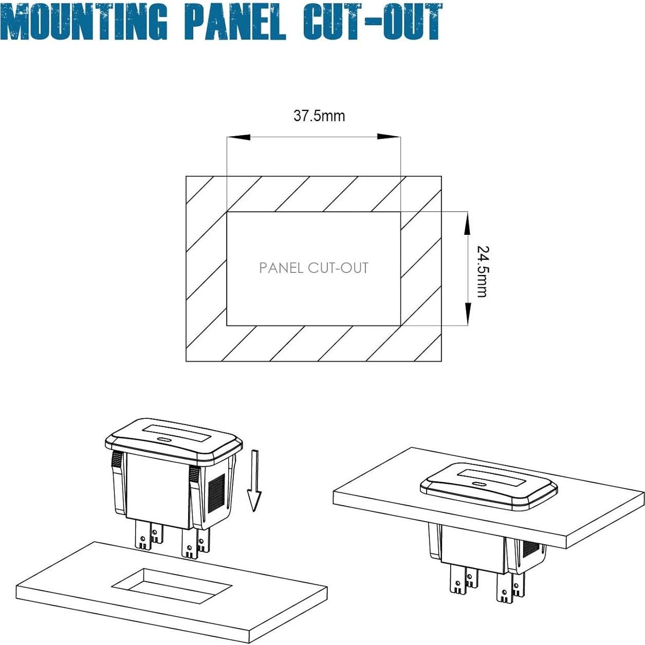 Medidor de Capacidad de Batería LED Runleader RL-BI018 12V-24V