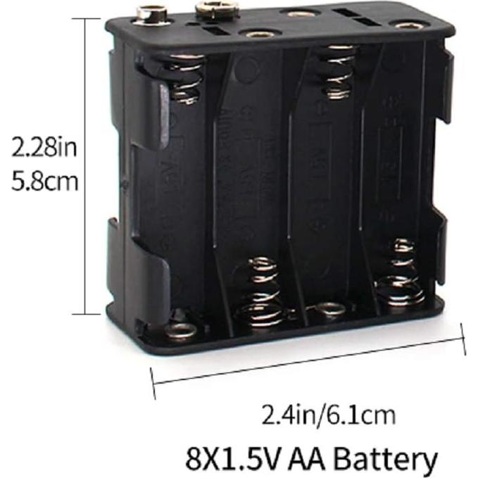 Paquete de 4 Soportes de Batería 8x AA MulticoloredLED 12V/9.6V