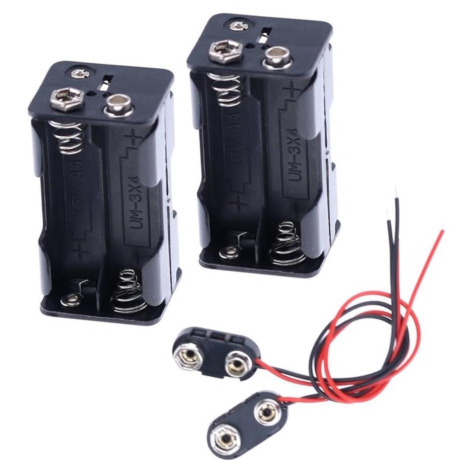 Soporte de Batería Hilitchi para 4 AA con Conector Tipo T