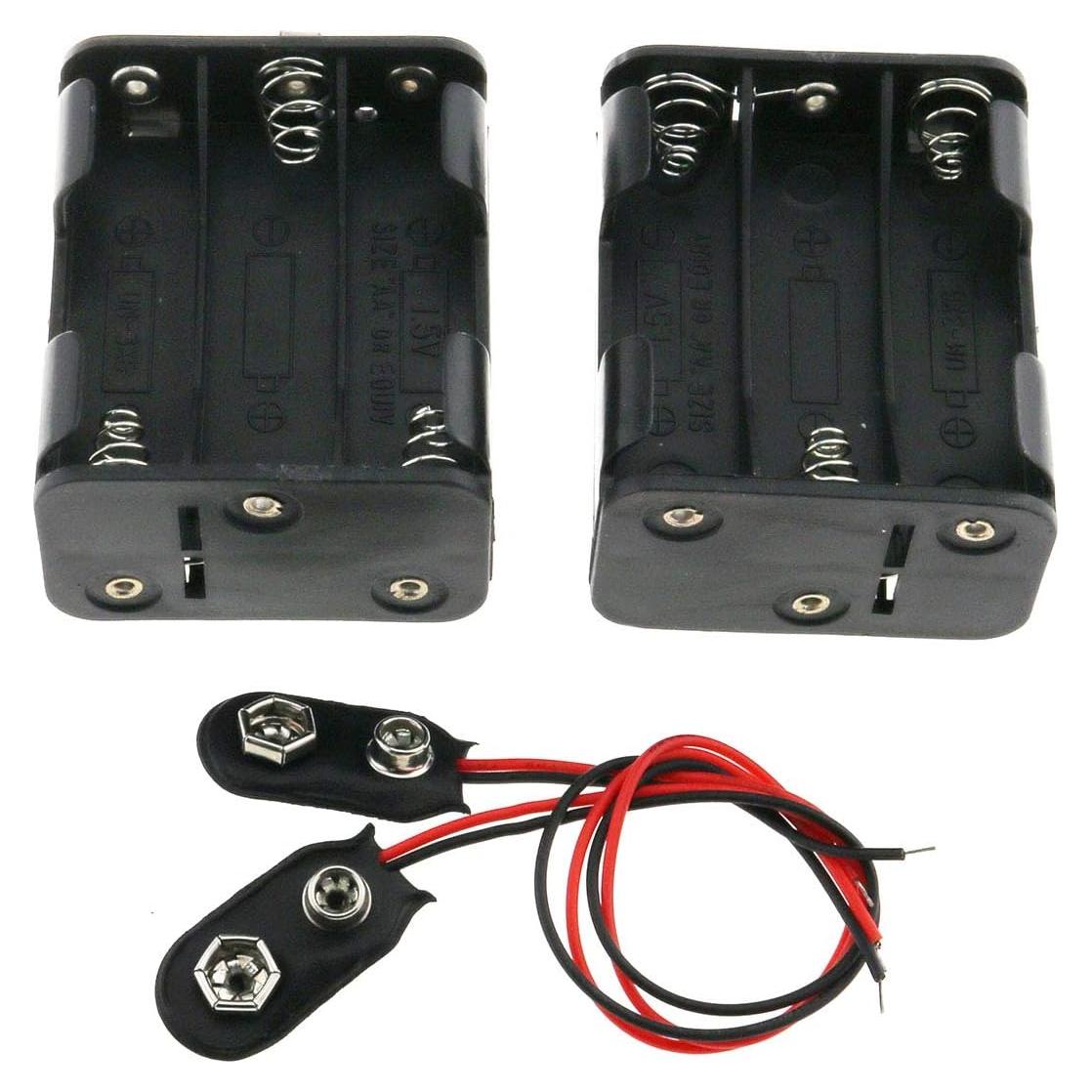 Soporte de Batería AA E-outstanding 2 Set 6V Negro