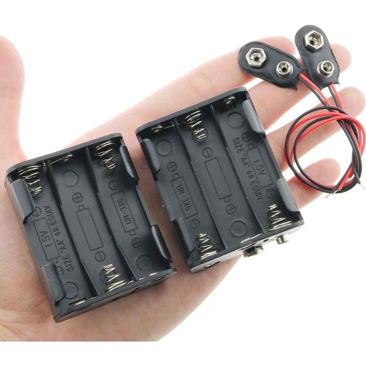 Soporte de Batería AA E-outstanding 2 Set 6V Negro