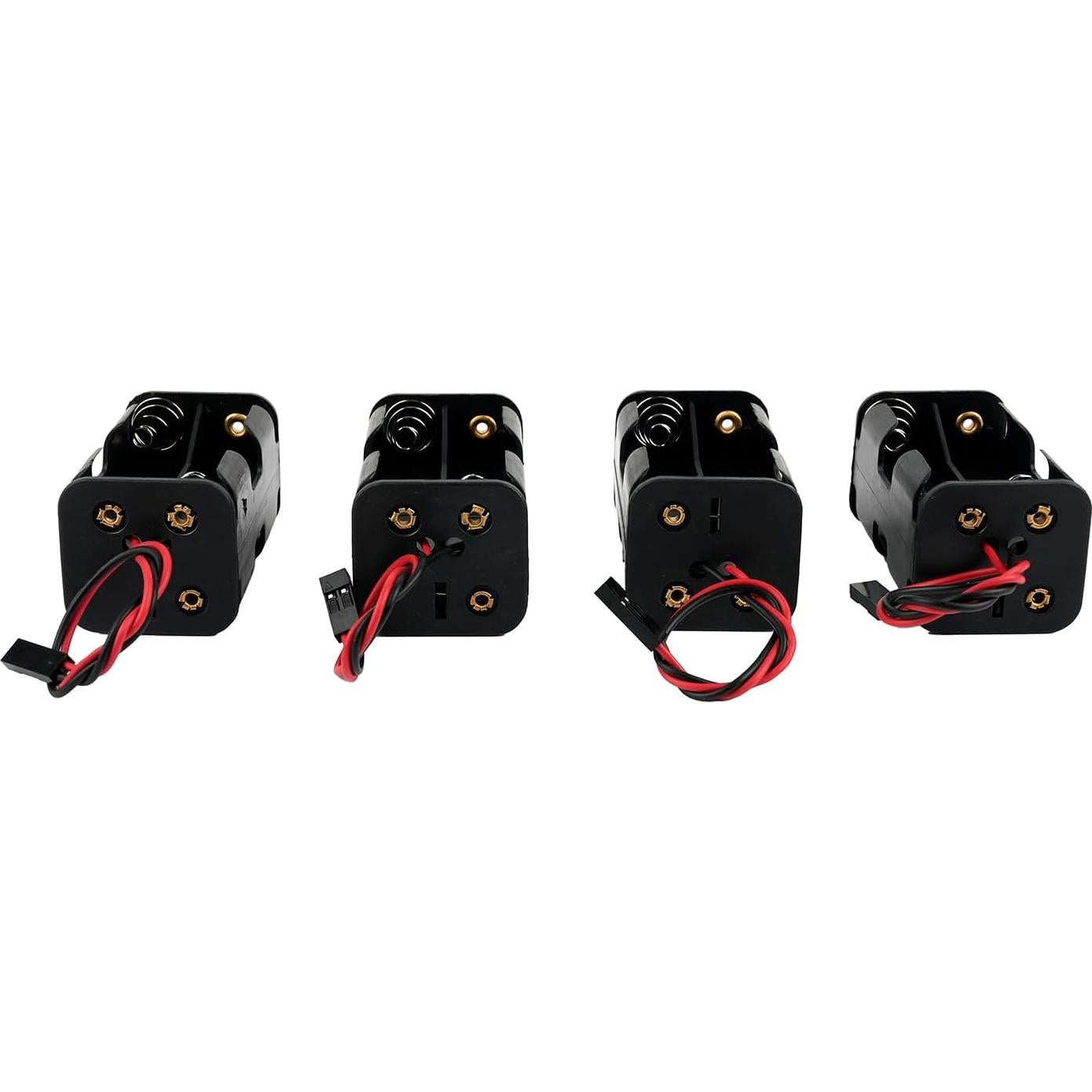 Soporte para 4 Baterías AA 6V + Clips Conector 9V Stemedu