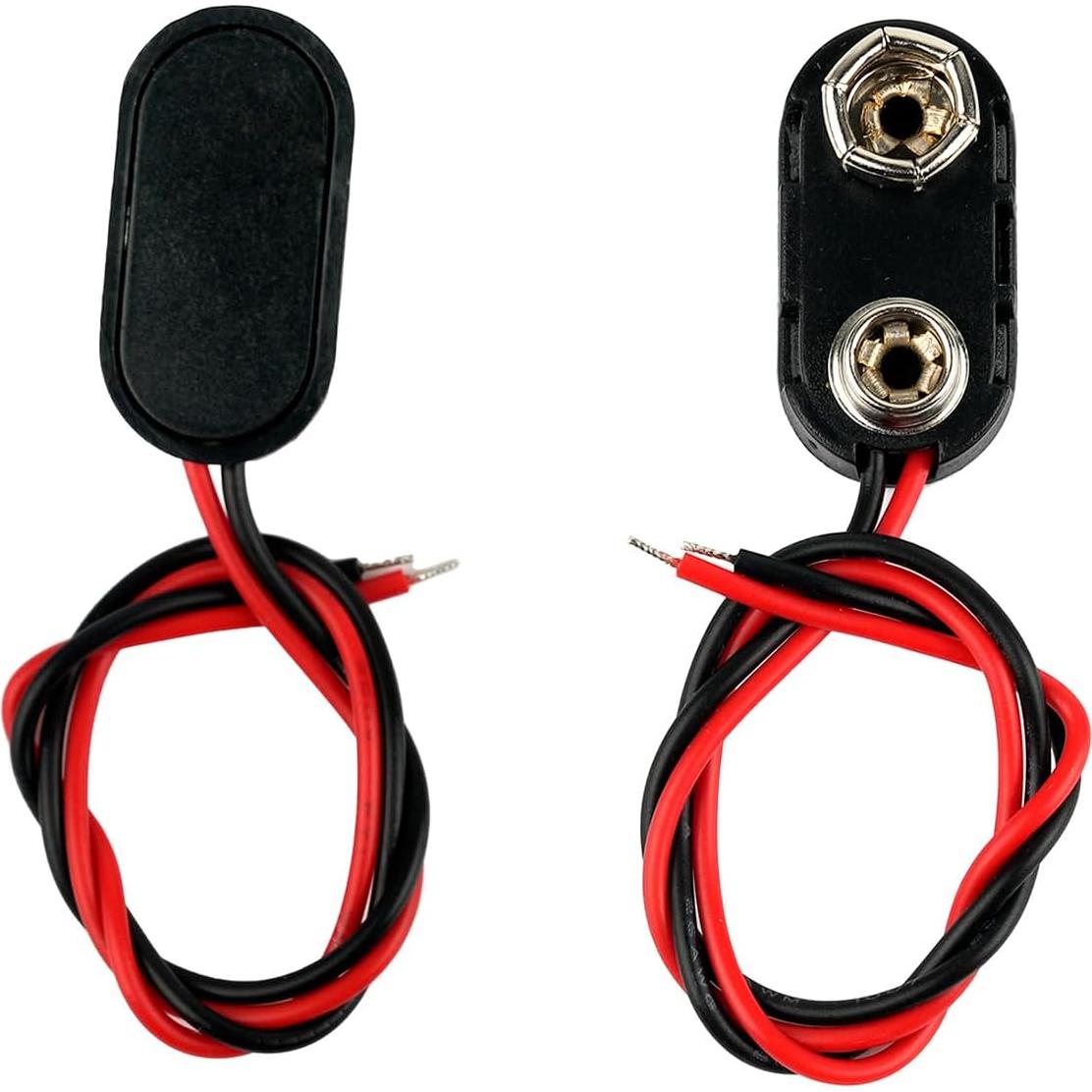 Soporte para 4 Baterías AA 6V + Clips Conector 9V Stemedu