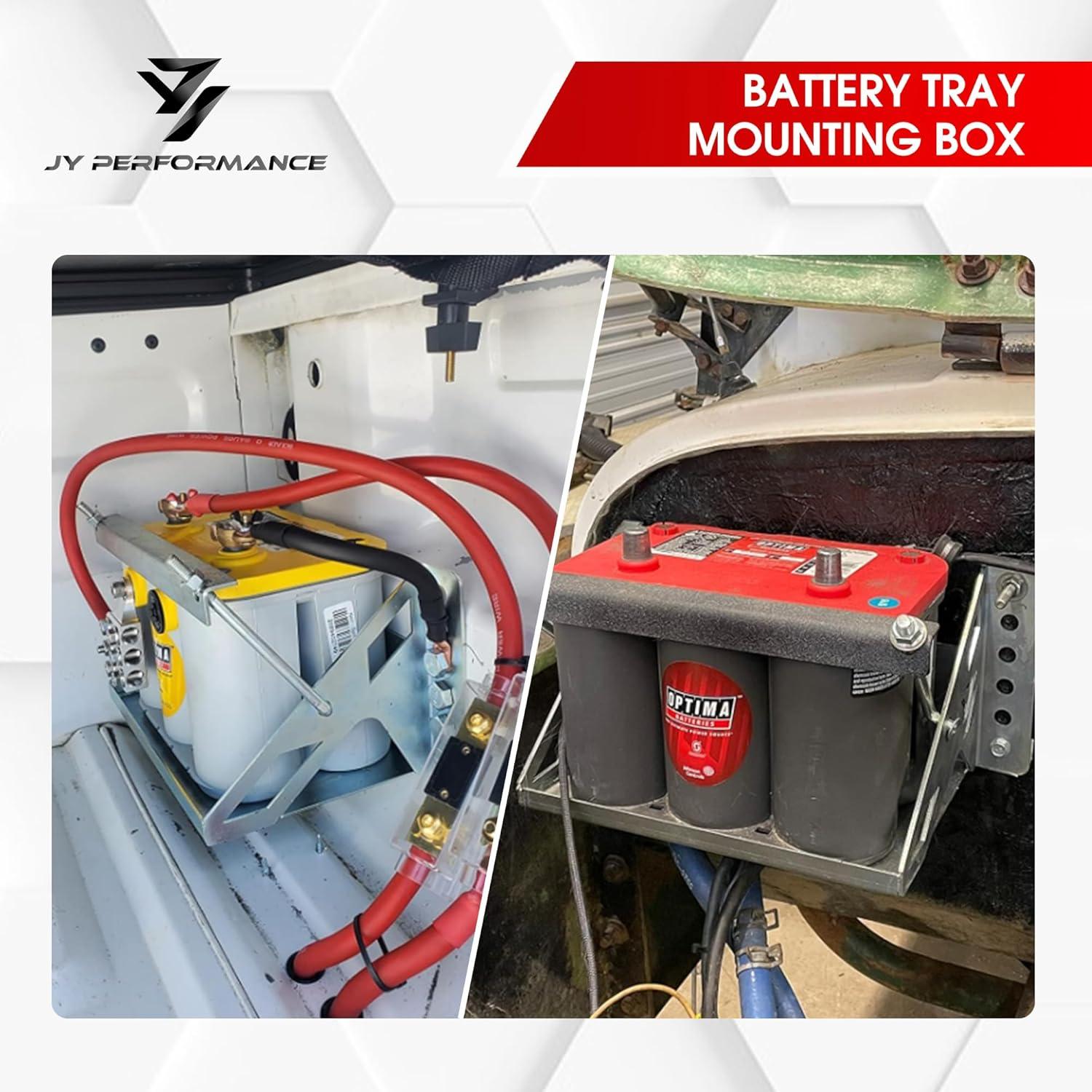 Caja de Batería de Metal JY PERFORMANCE Universal 36.4x18.4x16.5 cm