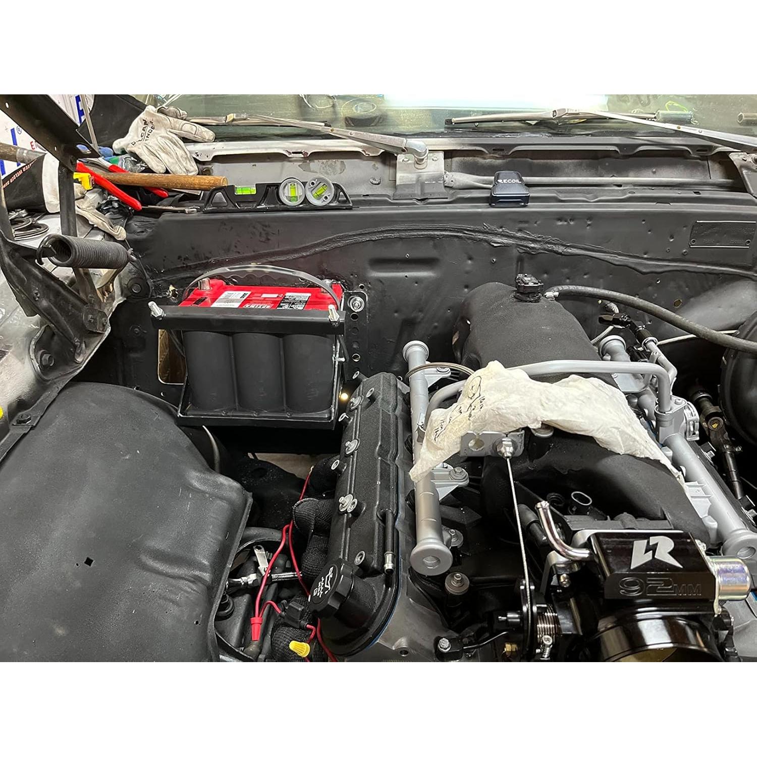 Caja de Batería de Metal JY PERFORMANCE Universal 36.4x18.4x16.5 cm