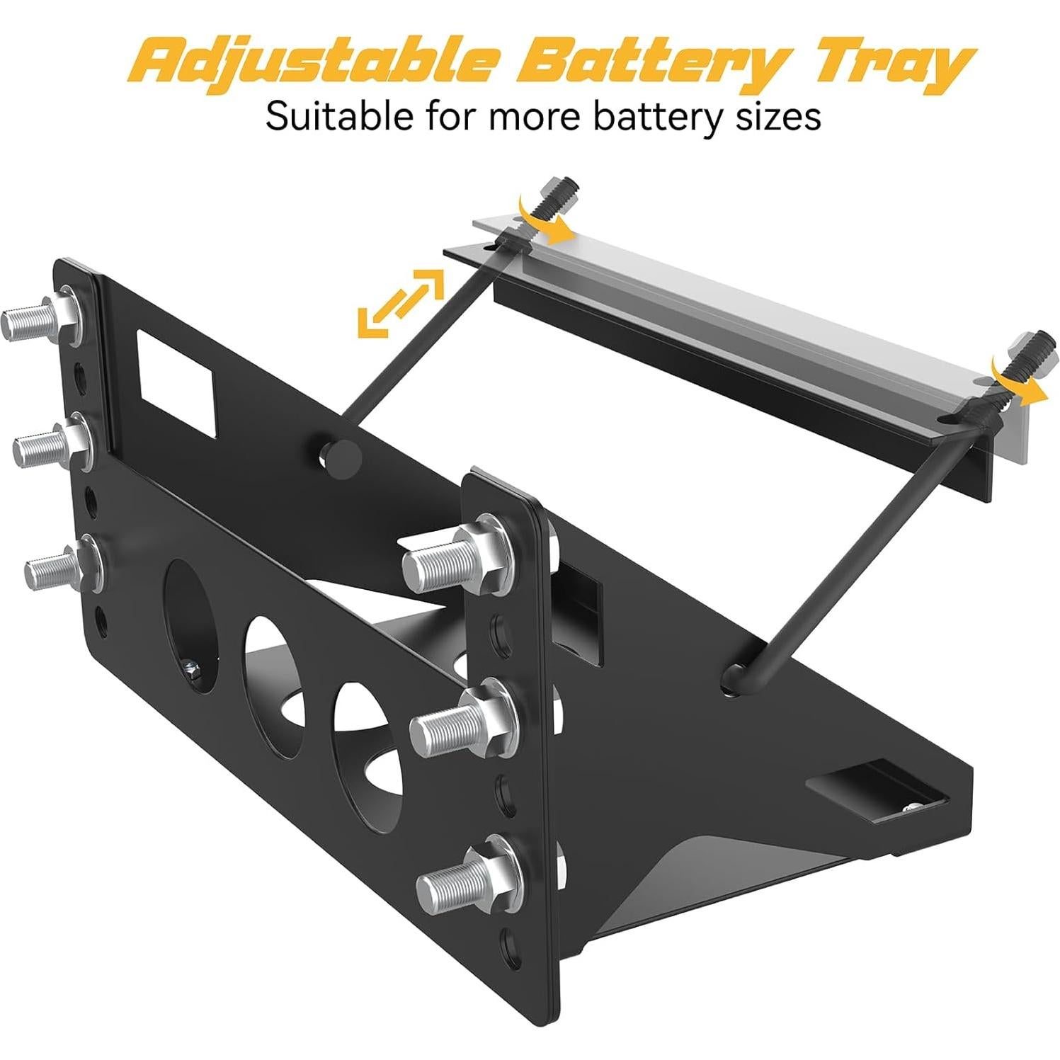 Caja de Montaje de Batería de Acero Genérico 27x18x19 cm