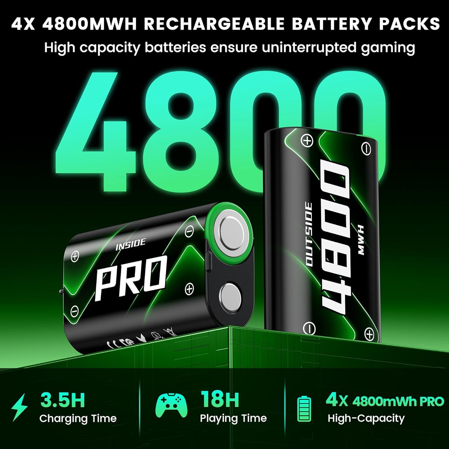 Estación de Carga GAMSINGY para Baterías Recargables Xbox One