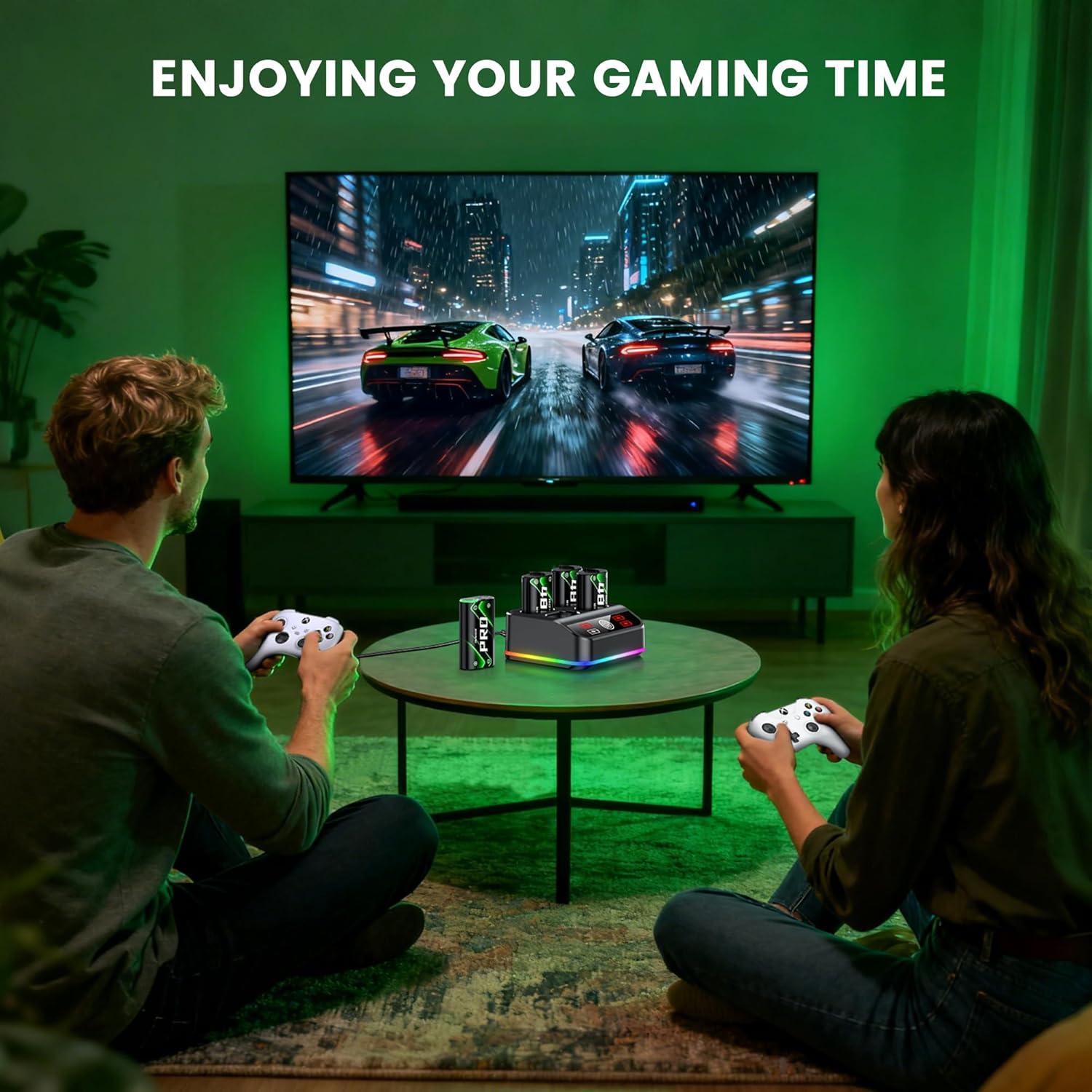 Estación de Carga GAMSINGY para Baterías Recargables Xbox One