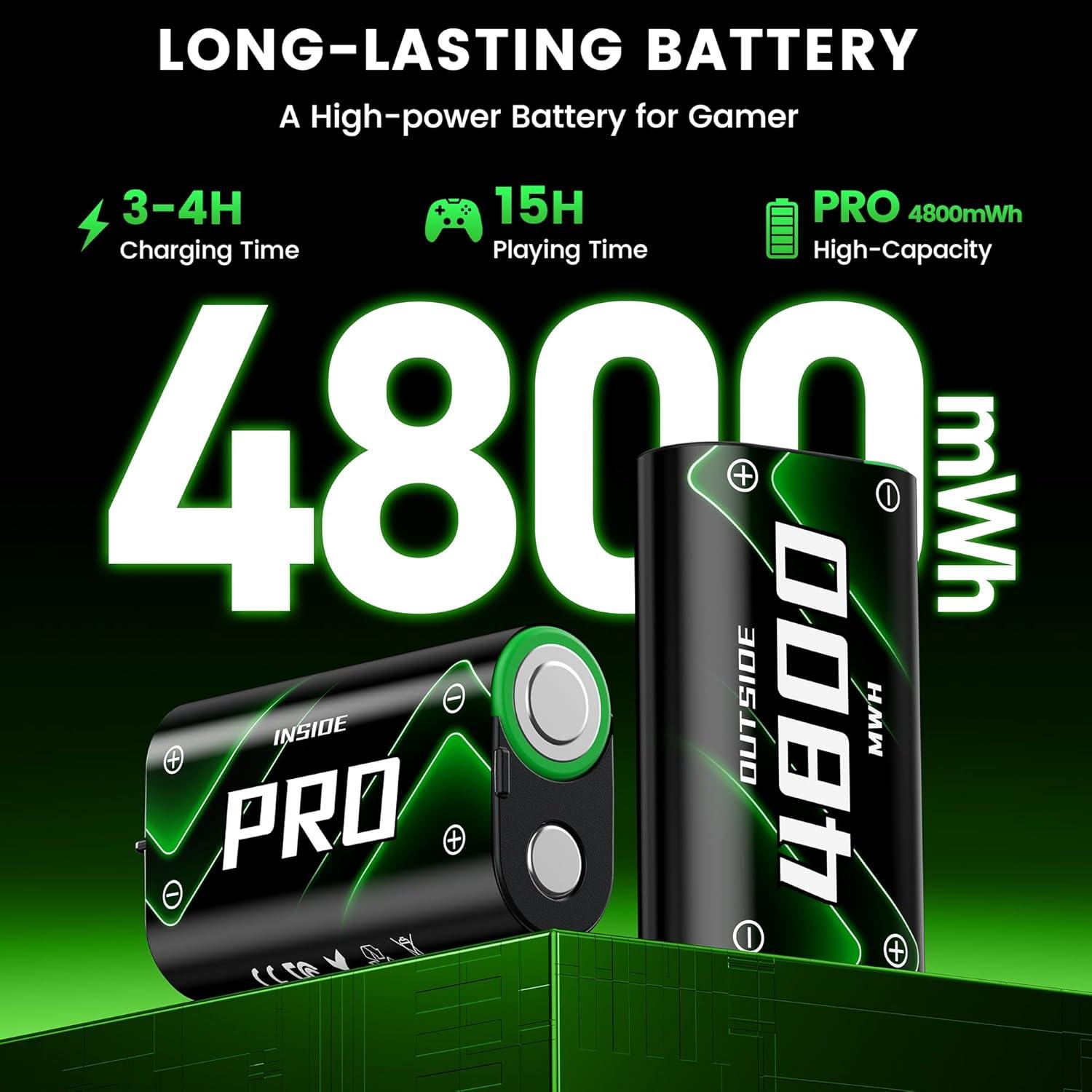 Paquete de Baterías Recargables DINOSTRIKE para Xbox