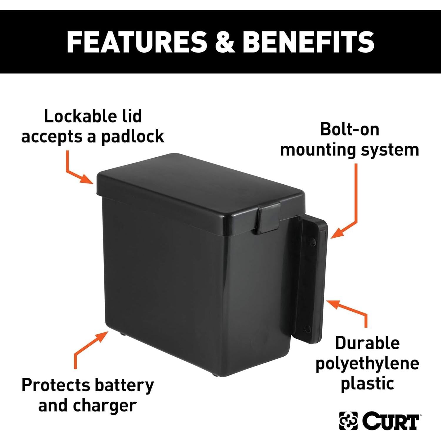Caja de Batería de Desconexión CURT 52022 15.24x13.97x8.26cm