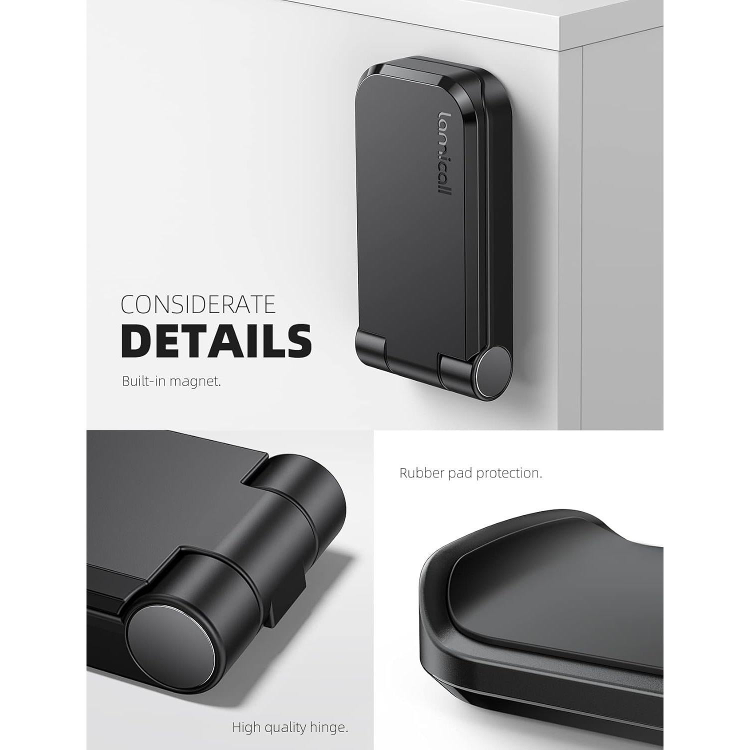 Soporte para Auriculares Lamicall DH02, Gancho Adhesivo Negro