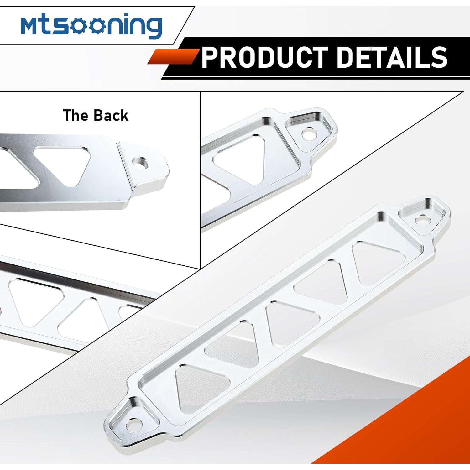 Soporte de Batería Mtsooning Plateado con Ganchos en J 25.4 cm