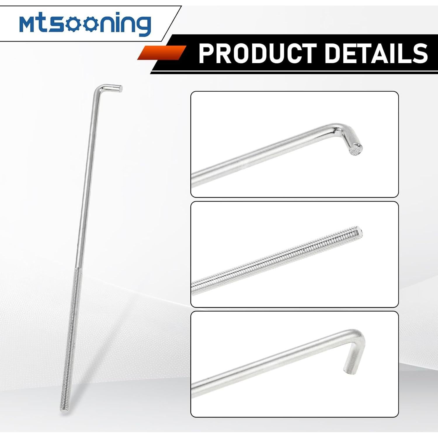 Soporte de Batería Mtsooning Plateado con Ganchos en J 25.4 cm