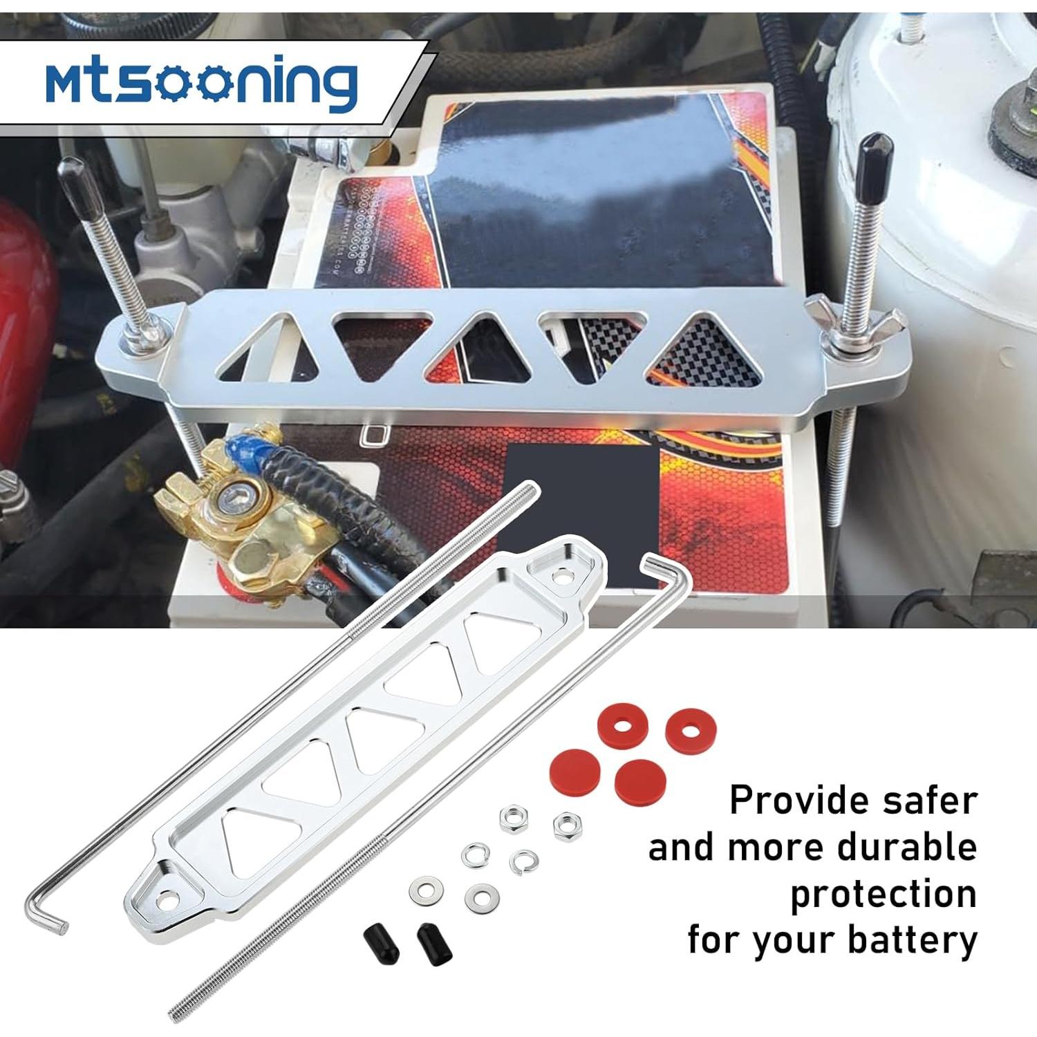 Soporte de Batería Mtsooning Plateado con Ganchos en J 25.4 cm