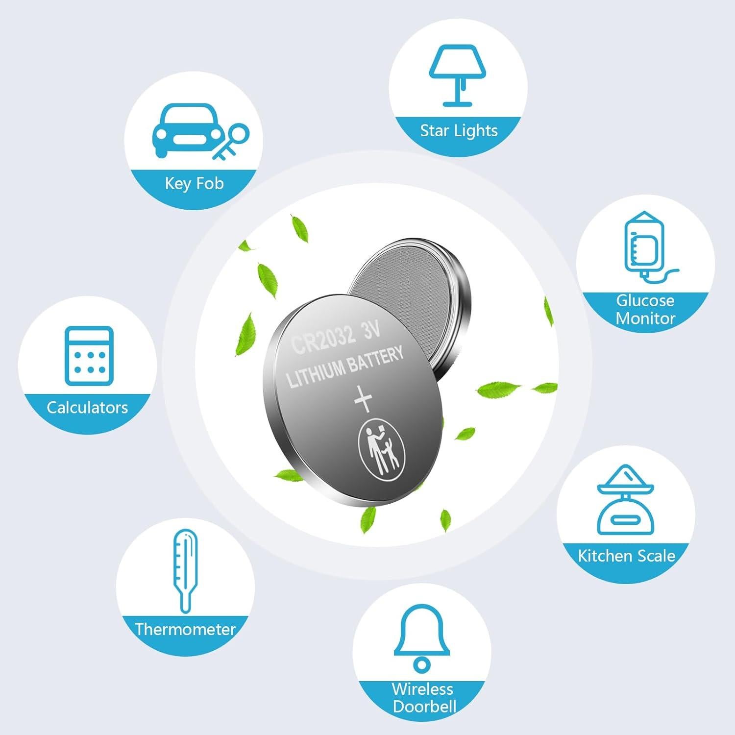 Batería de Litio CR2032 3V Wowpower - 20 Piezas para Apple AirTag