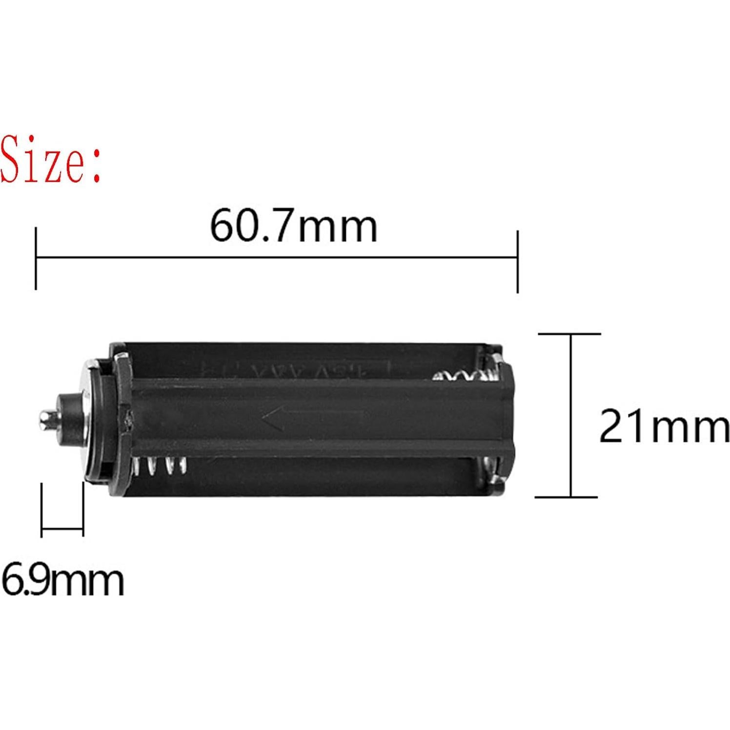 Soporte de Batería Cilíndrica 3xAAA Jing Negro