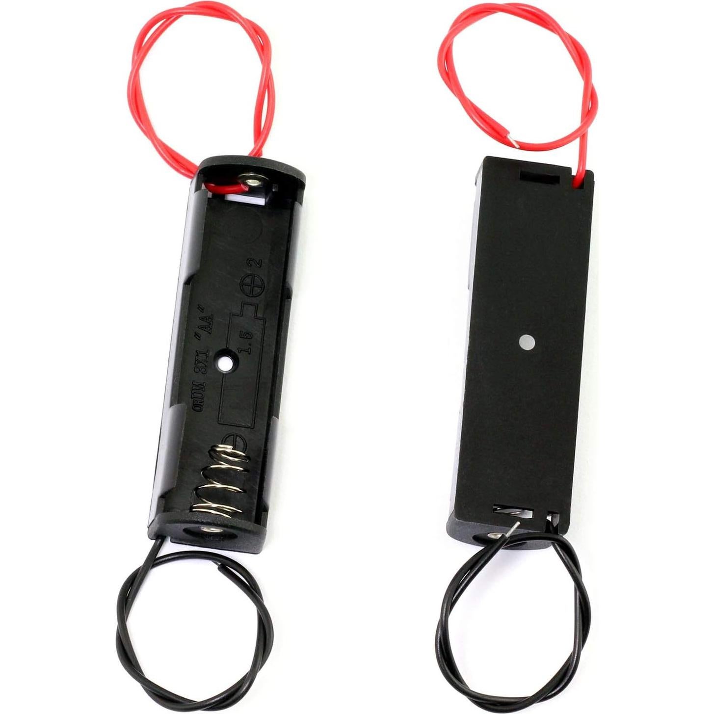 Soporte de Batería AA E-excepcional 10 PCS 1.5V Negro