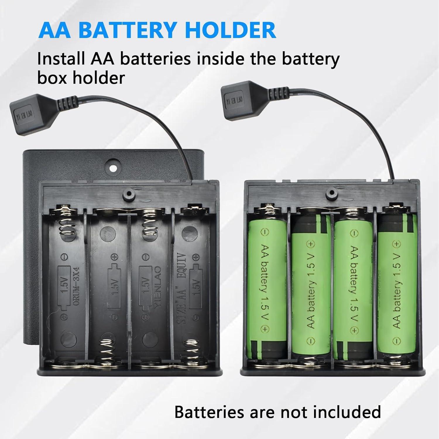 Soporte de Batería AA 4x1.5V SDTC Tech con USB y Interruptor