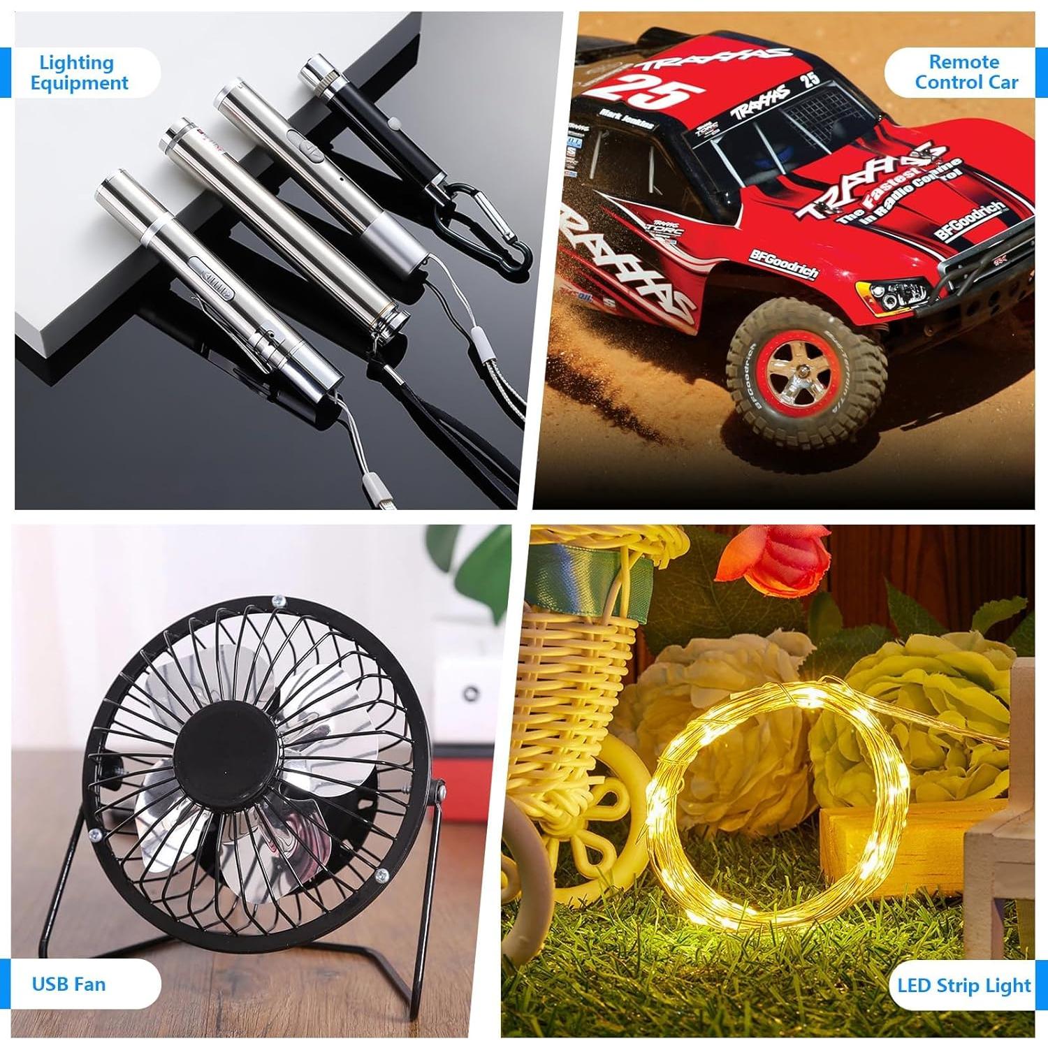 Soporte de Batería AA 4x1.5V SDTC Tech con USB y Interruptor