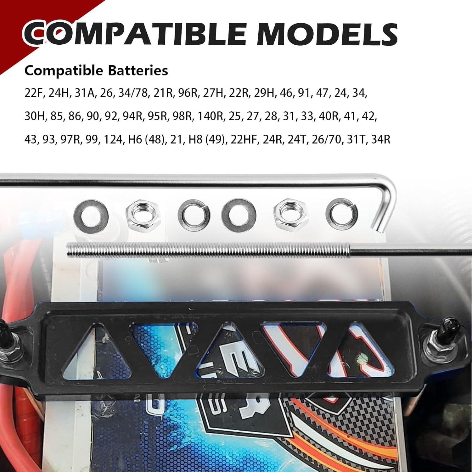 Kit de Soporte de Batería de Automóvil Figpade 21.63 cm Aluminio