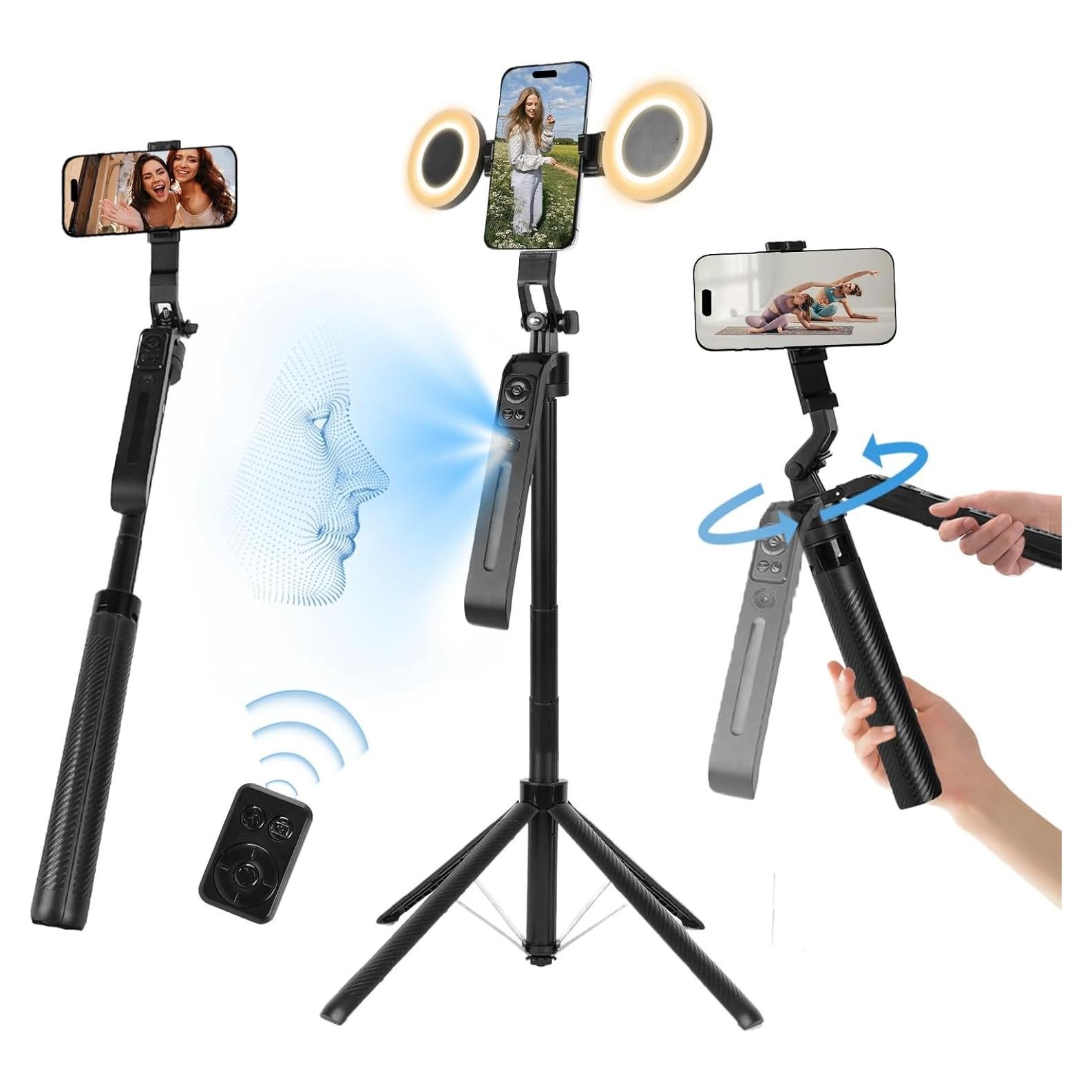 Trípode Inteligente BiZiSOFON 180 cm Seguimiento Facial 360°