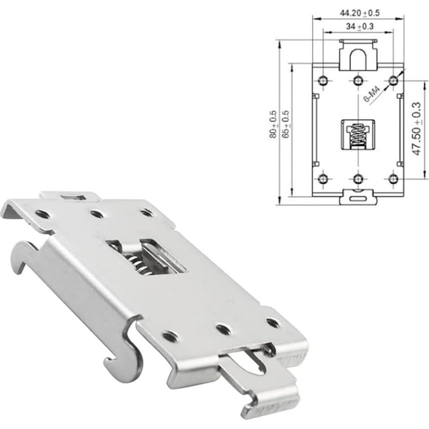 Soporte de Montaje en Riel DIN ZYAMY 2 Piezas 35mm Acero Inoxidable