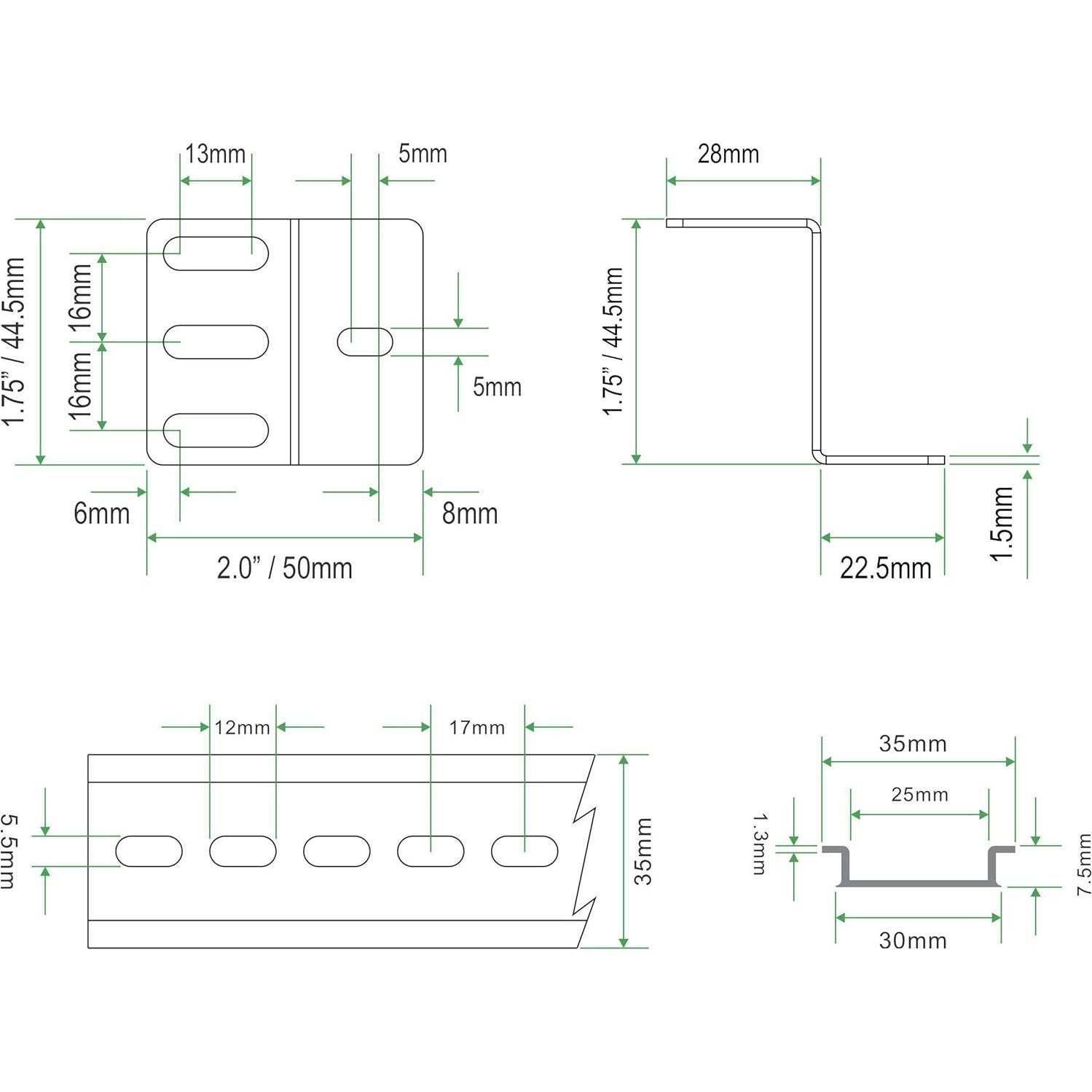 Soporte de Montaje en Riel DIN Watchful Eye 430mm 35mm