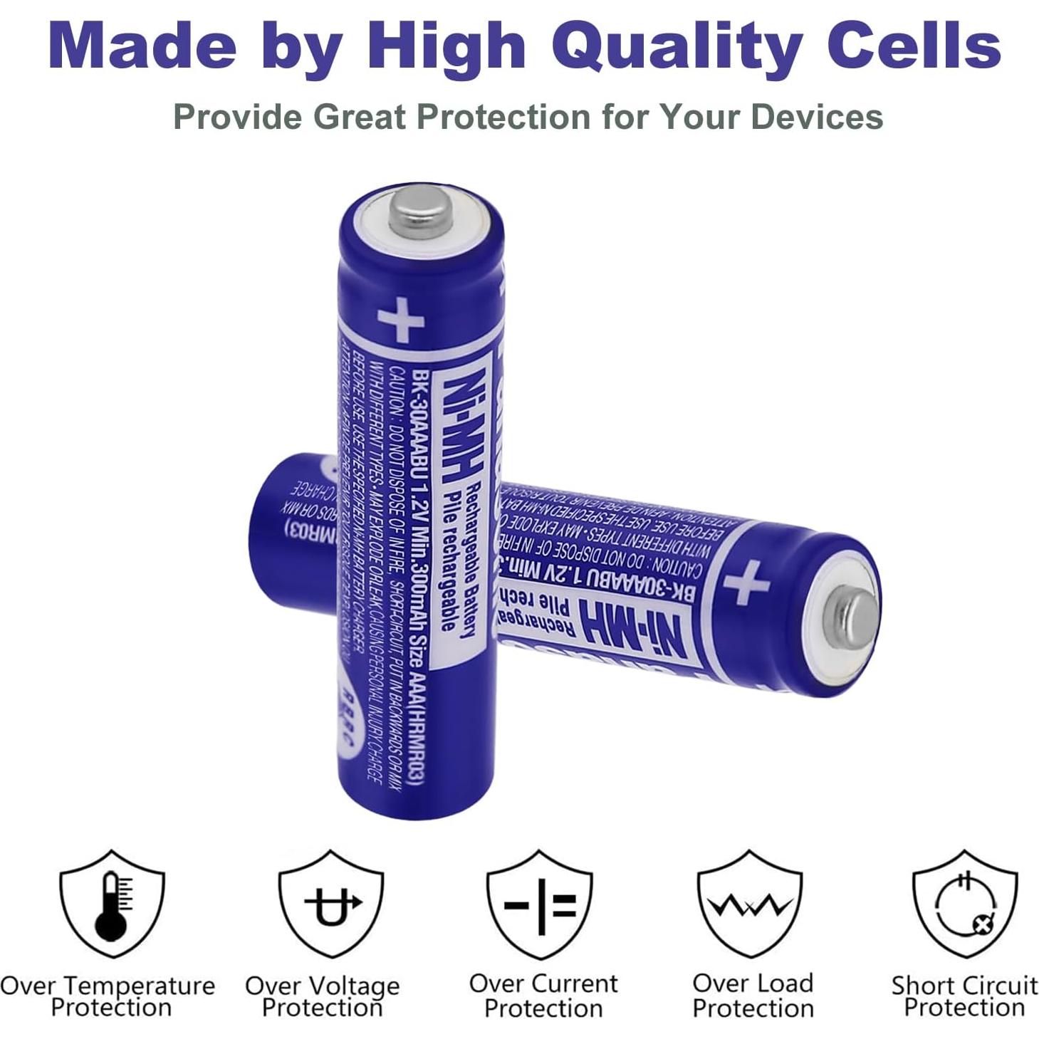 Baterías Recargables Ni-MH OSIM BK-30AAABU AAA 300mAh 2Pcs