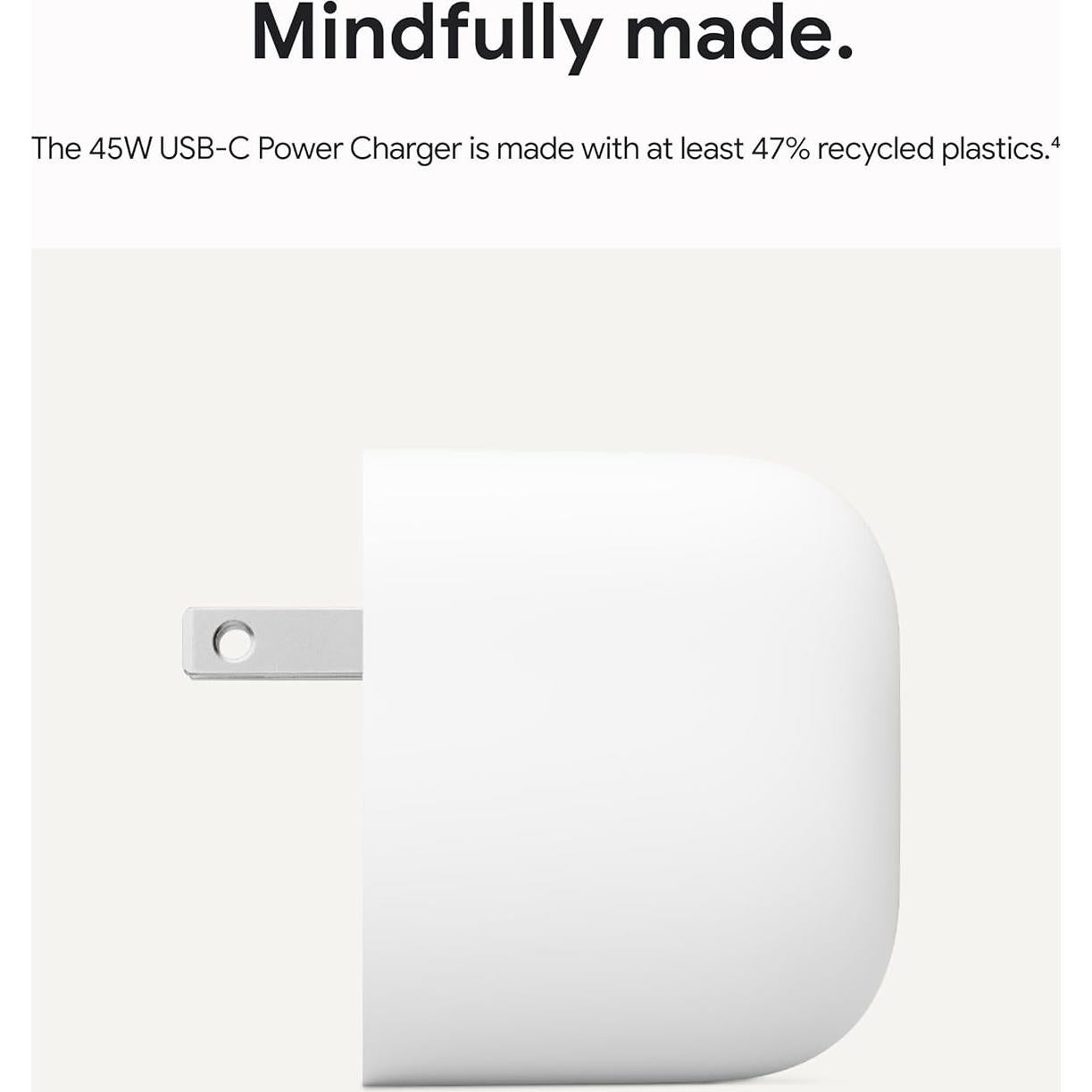 Cargador USB-C 45W Google - Carga Rápida para Pixel