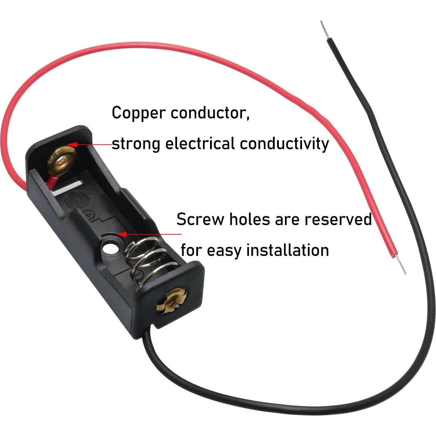 10 Soportes de Batería 12V 23A con Cable - LUORNG